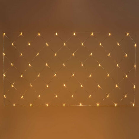 Tenda a Rete luce Calda a Led per esterno decorazione natalizie h 100 cm
