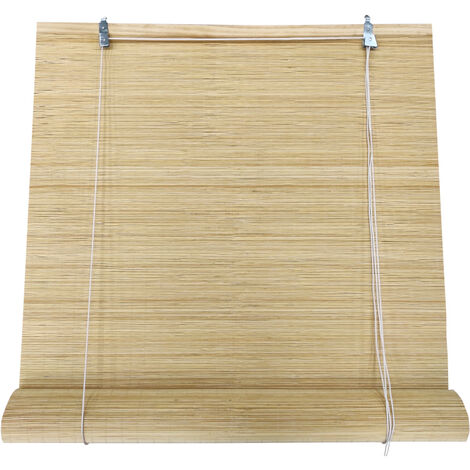 Tenda A Rullo 120X200 CM Composto 100% Bambù Naturale Rinforzati Tende Oscuranti Per Finestra