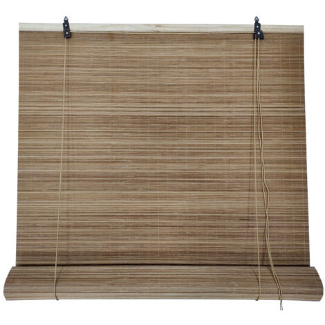 Tenda A Rullo 90X200 CM Composto 100% Bambù Naturale Rinforzati Tende Oscuranti Per Finestra