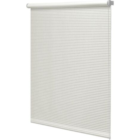 Tenda a rullo a righe bianco grigio traslucido misure varie - kimono