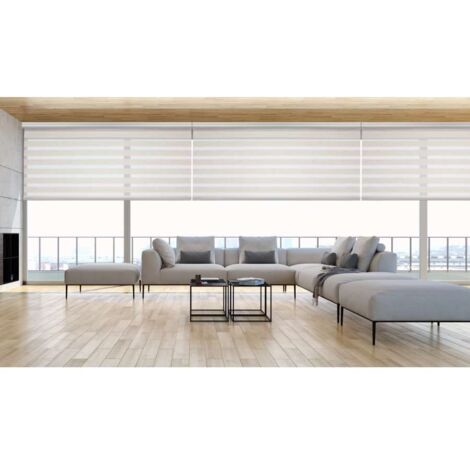 STOR PLANET tenda a rullo doppia "platinum" lino, 80x250 cm