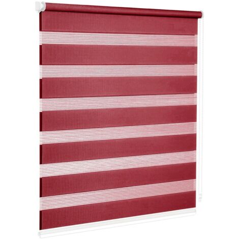 Tenda a Rullo Finestra Porta Interno Casa Ufficio Kit Montaggio Parete Telaio No Fori Bordeaux - 60x180 Cm
