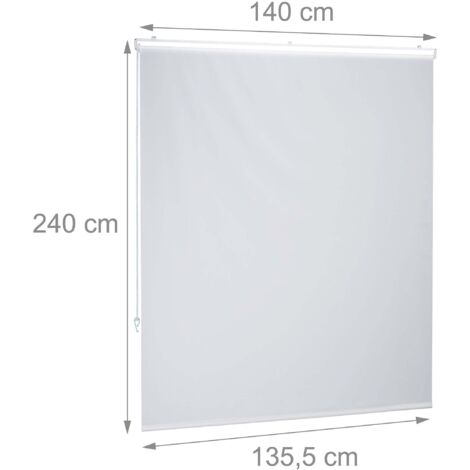 Tenda a rullo per bagno idrorepellente bianca traslucida