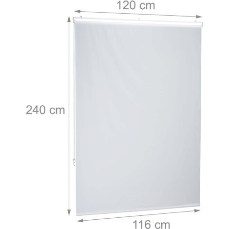 Tenda a rullo per bagno idrorepellente bianco traslucido