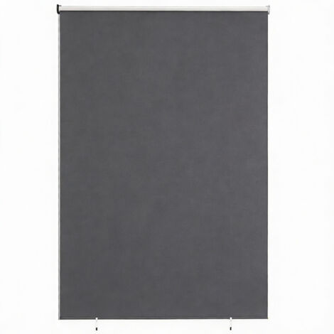 Tenda a rullo retrattile in poliestere resistente ai raggi UV con catenella, 240x160 cm, grigio scuro.