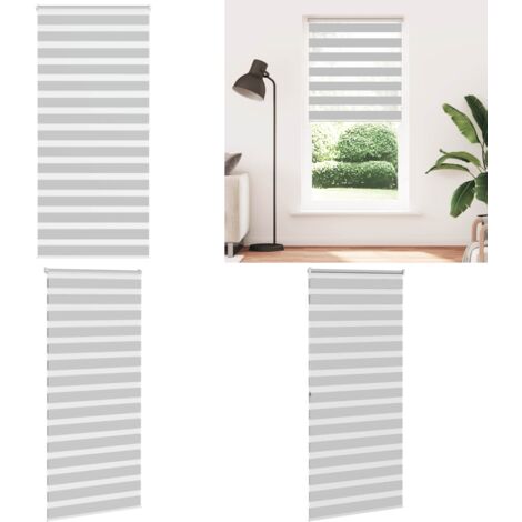 Tenda a Rullo Zebra Larghezza Tessuto 105,9 cm Poliestere - Tenda zebrata - Privacy