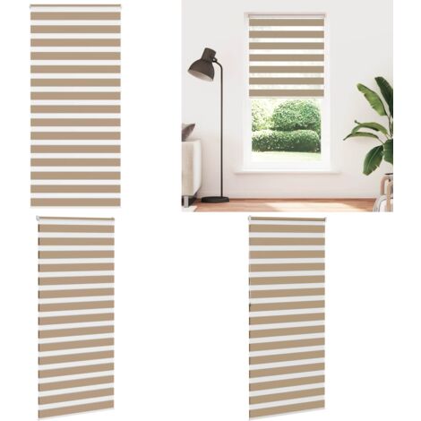 Tenda a Rullo Zebra Larghezza Tessuto 105,9 cm Poliestere - Tenda zebrata - Privacy