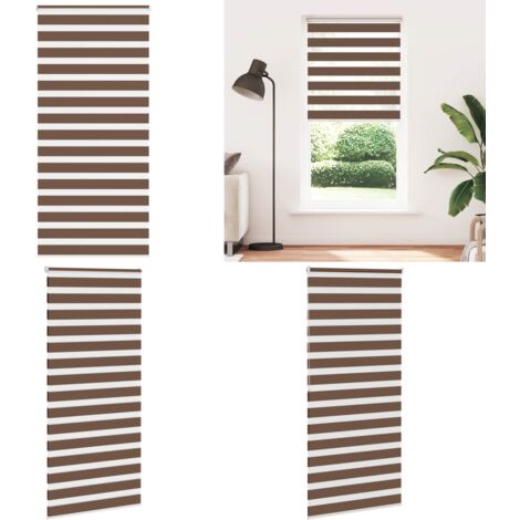 Tenda a Rullo Zebra Larghezza Tessuto 110,9 cm Poliestere - Tenda zebrata - Privacy