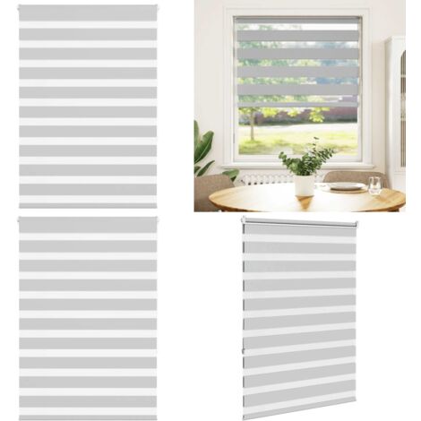 Tenda a Rullo Zebra Larghezza Tessuto 110,9 cm Poliestere - Tenda zebrata - Privacy
