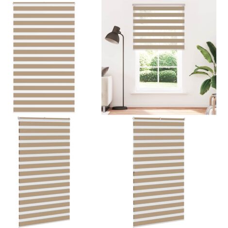 Tenda a Rullo Zebra Larghezza Tessuto 115,9 cm Poliestere - Tenda zebrata - Privacy
