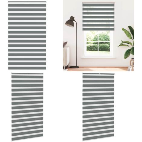 Tenda a Rullo Zebra Larghezza Tessuto 120,9 cm Poliestere - Tenda zebrata - Privacy