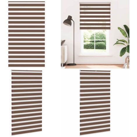 Tenda a Rullo Zebra Larghezza Tessuto 125,9 cm Poliestere - Tenda zebrata - Privacy