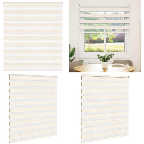Tenda a Rullo Zebra Larghezza Tessuto 125,9 cm Poliestere - Tenda zebrata - Privacy