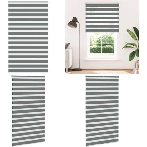 Tenda a Rullo Zebra Larghezza Tessuto 125,9 cm Poliestere - Tenda zebrata - Privacy