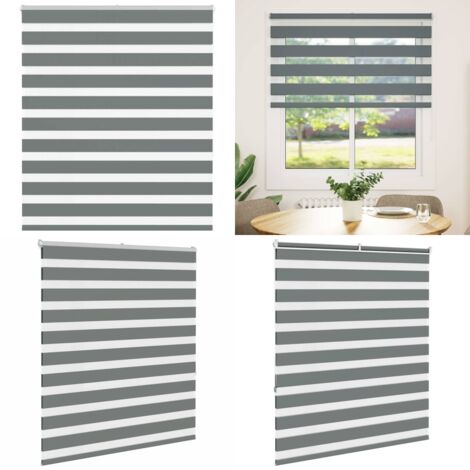 Tenda a Rullo Zebra Larghezza Tessuto 130,9 cm Poliestere - Tenda zebrata - Privacy