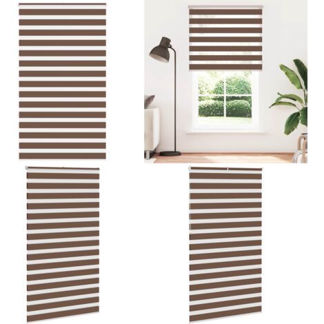 Tenda a Rullo Zebra Larghezza Tessuto 130,9 cm Poliestere - Tenda zebrata - Privacy