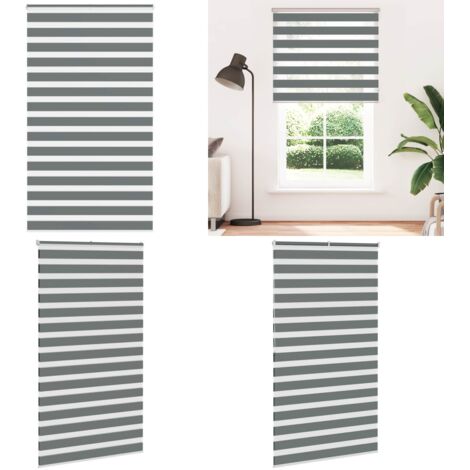 Tenda a Rullo Zebra Larghezza Tessuto 130,9 cm Poliestere - Tenda zebrata - Privacy