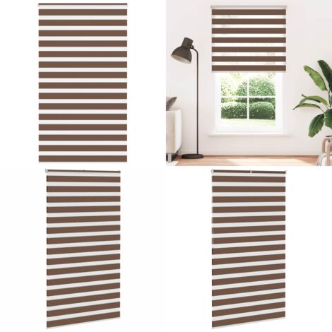 Tenda a Rullo Zebra Larghezza Tessuto 130,9 cm Poliestere - Tenda zebrata - Privacy