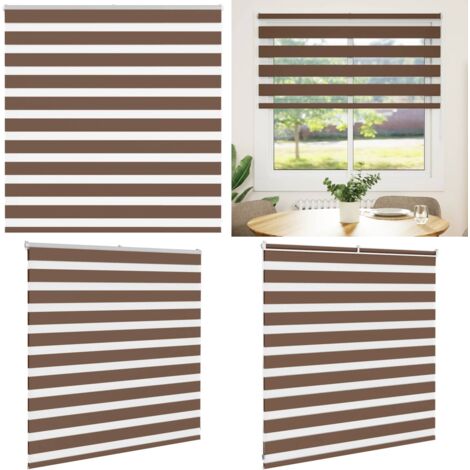 Tenda a Rullo Zebra Larghezza Tessuto 140,9 cm Poliestere - Tenda zebrata - Privacy