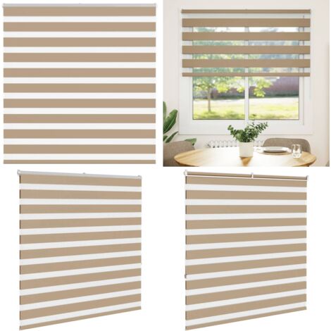 Tenda a Rullo Zebra Larghezza Tessuto 140,9 cm Poliestere - Tenda zebrata - Privacy