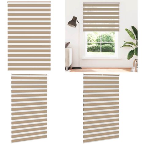 Tenda a Rullo Zebra Larghezza Tessuto 140,9 cm Poliestere - Tenda zebrata - Privacy