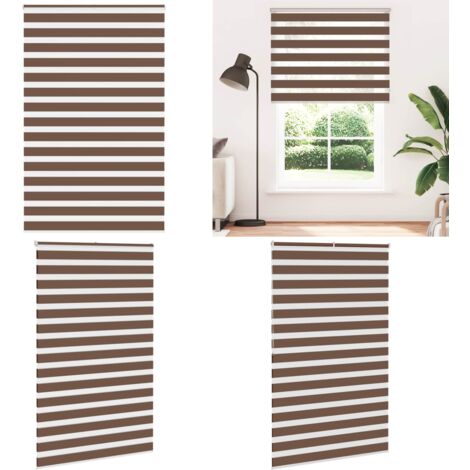Tenda a Rullo Zebra Larghezza Tessuto 145,9 cm Poliestere - Tenda zebrata - Privacy