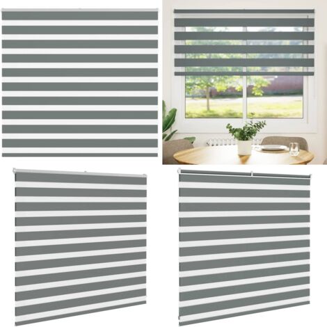 Tenda a Rullo Zebra Larghezza Tessuto 155,9 cm Poliestere - Tenda zebrata - Privacy