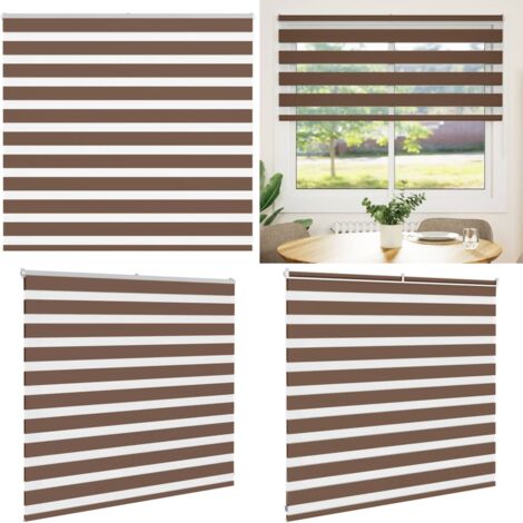 Tenda a Rullo Zebra Larghezza Tessuto 160,9 cm Poliestere - Tenda zebrata - Privacy