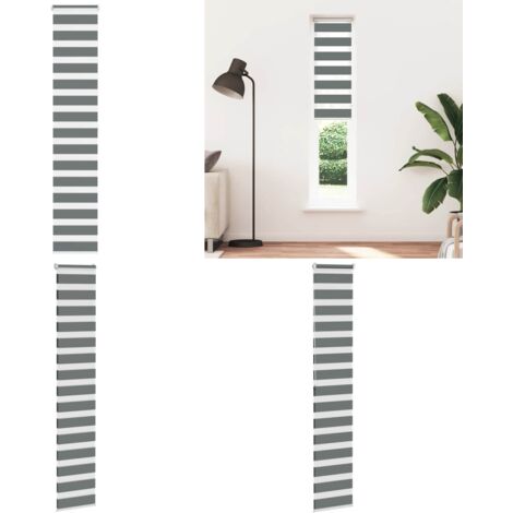 Tenda a Rullo Zebra Larghezza Tessuto 45,9 cm Poliestere - Tenda zebrata - Privacy