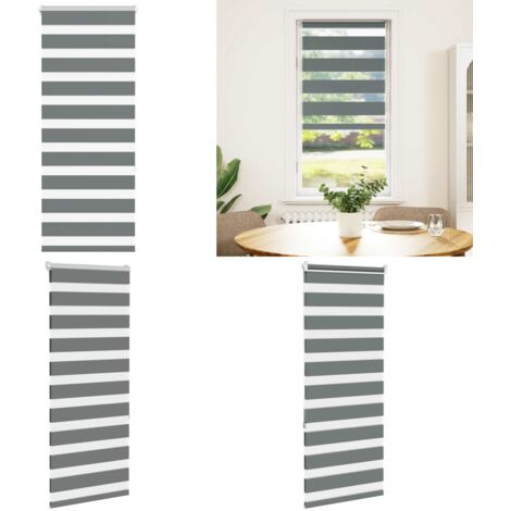 Tenda a Rullo Zebra Larghezza Tessuto 50,9 cm Poliestere - Tenda zebrata - Privacy