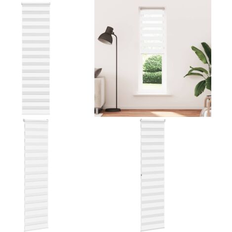 Tenda a Rullo Zebra Larghezza Tessuto 55,9 cm Poliestere - Tenda zebrata - Privacy
