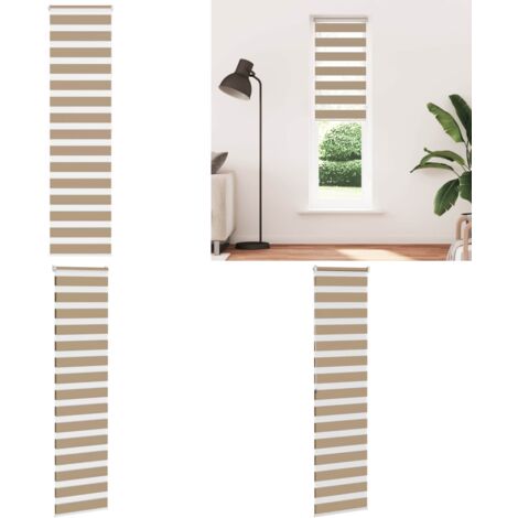 Tenda a Rullo Zebra Larghezza Tessuto 60,9 cm Poliestere - Tenda zebrata - Privacy