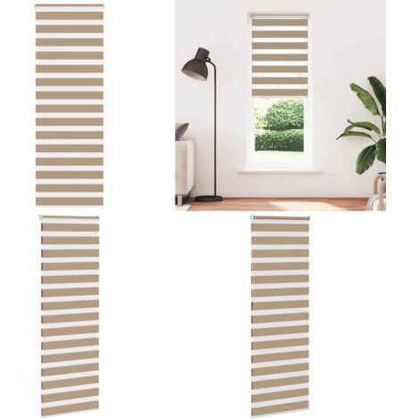 Tenda a Rullo Zebra Larghezza Tessuto 65,9 cm Poliestere - Tenda zebrata - Privacy