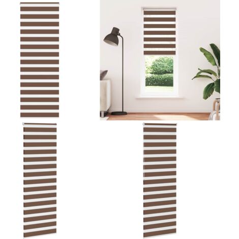 Tenda a Rullo Zebra Larghezza Tessuto 65,9 cm Poliestere - Tenda zebrata - Privacy
