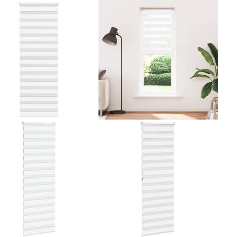 Tenda a Rullo Zebra Larghezza Tessuto 75,9 cm Poliestere - Tenda zebrata - Privacy