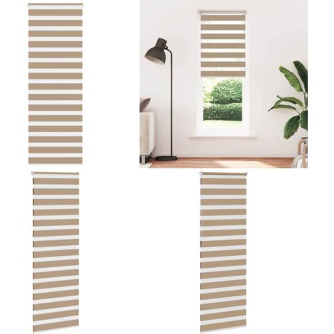 Tenda a Rullo Zebra Larghezza Tessuto 75,9 cm Poliestere - Tenda zebrata - Privacy