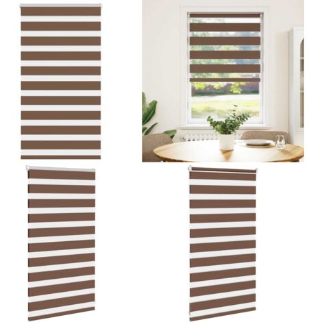 Tenda a Rullo Zebra Larghezza Tessuto 80,9 cm Poliestere - Tenda zebrata - Privacy