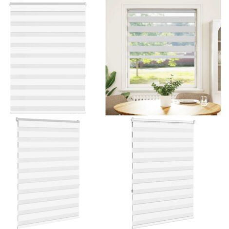 Tenda a Rullo Zebra Larghezza Tessuto 90,9 cm Poliestere - Tenda zebrata - Privacy