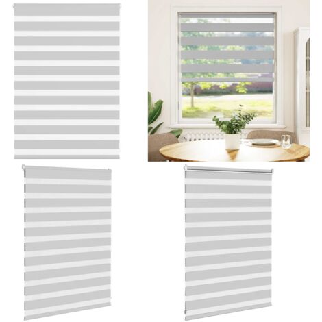 Tenda a Rullo Zebra Larghezza Tessuto 90,9 cm Poliestere - Tenda zebrata - Privacy