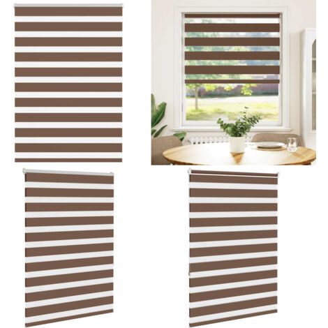 Tenda a Rullo Zebra Larghezza Tessuto 90,9 cm Poliestere - Tenda zebrata - Privacy