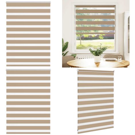 Tenda a Rullo Zebra Larghezza Tessuto 90,9 cm Poliestere - Tenda zebrata - Privacy