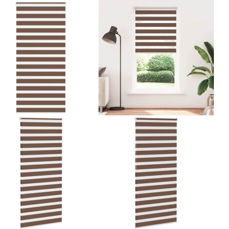 Tenda a Rullo Zebra Larghezza Tessuto 90,9 cm Poliestere - Tenda zebrata - Privacy