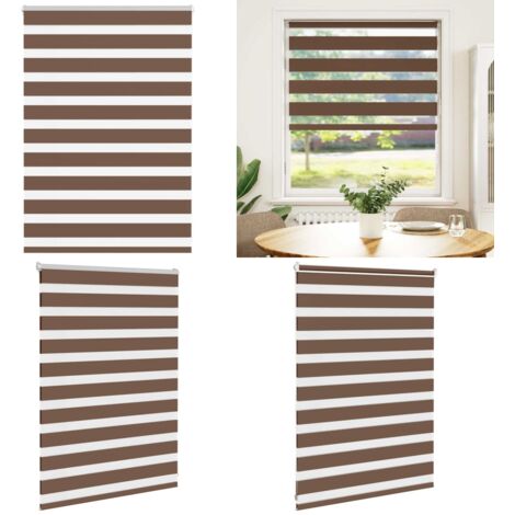 Tenda a Rullo Zebra Larghezza Tessuto 90,9 cm Poliestere - Tenda zebrata - Privacy