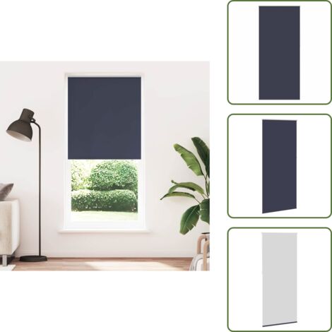 Tenda a soffitto - vidaXL Tenda a rullo oscurante 124,4x230 cm Tessuto Larghezza 120 cm blu marino - Tenda per camera da letto