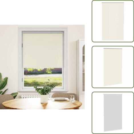 Tenda a soffitto - vidaXL Tenda a rullo oscurante 84,4x175 cm Tessuto Larghezza 80 cm bianco sporco - Tenda per finestra