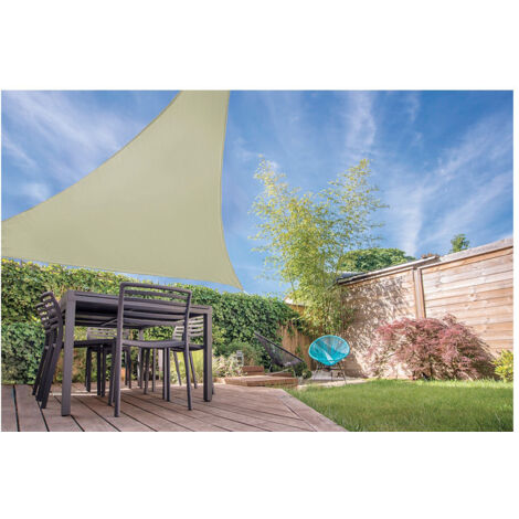 Tenda a vela a forma triangolare colore sabbia 3,6x3,6x3,6m Ambiente