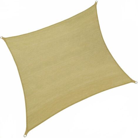 TENDA A VELA OMBREGGIANTE PARASOLE QUADRATA 3,6x3,6mt BEIGE