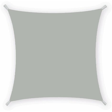 Tenda a Vela Ombreggiante Quadrata 3x3m in Poliestere Grigio Cenere