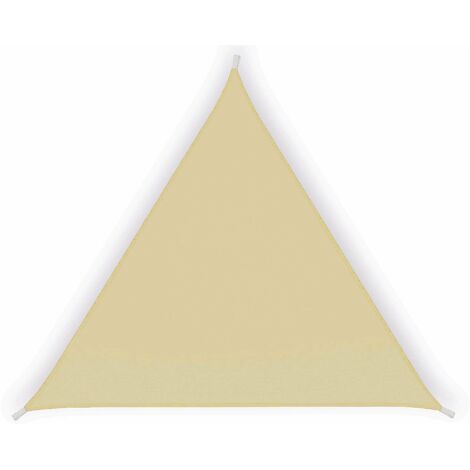 Tenda a Vela Ombreggiante Triangolare 3,6x3,6x3,6m in Poliestere Beige