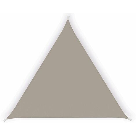 Tenda a Vela Ombreggiante Triangolare 3,6x3,6x3,6m in Poliestere Tortora